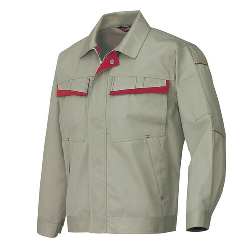 長袖ブルゾン アースグリーン×ワインレッド SS