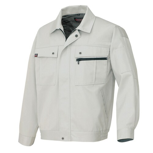 長袖ブルゾン(無地) シルバーグレー LL