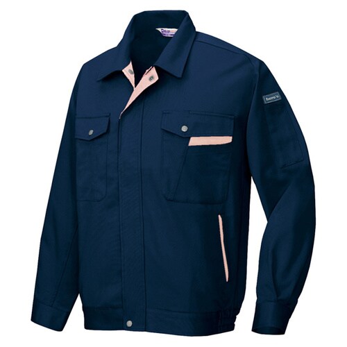 長袖ブルゾン ネイビー×ベージュ L