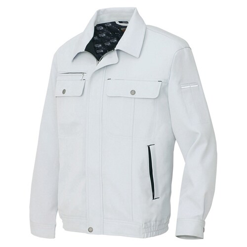 長袖ブルゾンB シルバーグレー×ブラック M