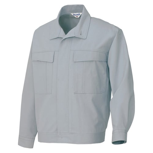 防炎長袖ジャンパー シルバーグレー L