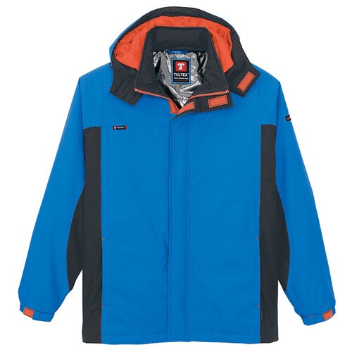 防寒ジャケット ターコイズ×チャコール 4L