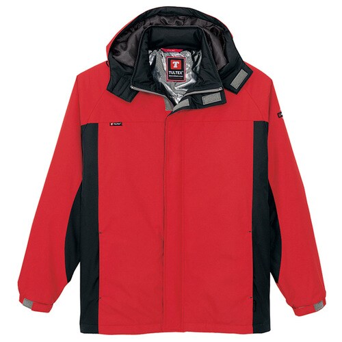 防寒ジャケット レッド×ブラック 4L