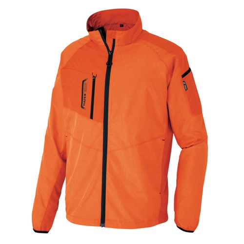 裏メッシュジャケット 杢オレンジ 4L