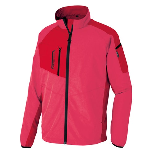 裏メッシュジャケット 杢レッド SS