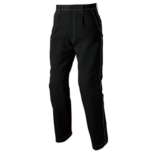 ワークパンツ(1タック) ブラック 76