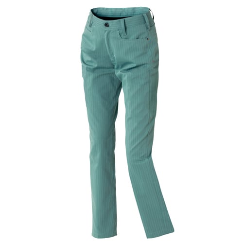 レディースパンツ(ノータック) ターコイズ M