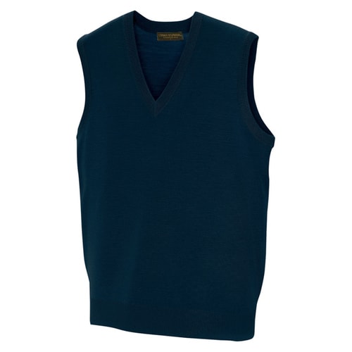 Vネックベスト ネイビー L