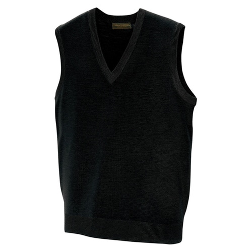 Vネックベスト ブラック LL