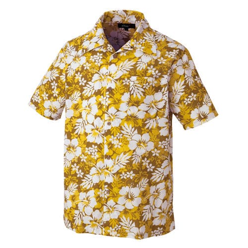 アロハシャツ(ハイビスカス) イエロー M