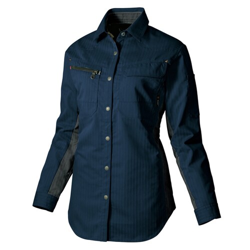 レディース長袖シャツ ネイビー L