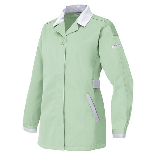 レディース長袖スモック グリーン 4L