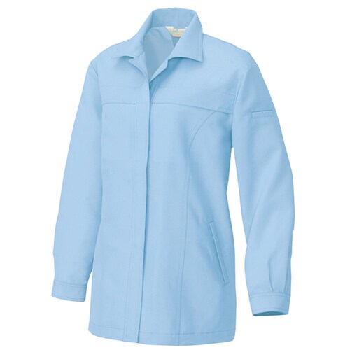 レディース長袖スモック サックス 4L