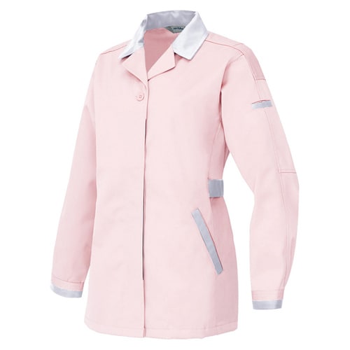 レディース長袖スモック ピンク L