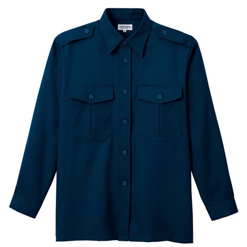 機動長袖シャツ(M751−1) ネイビー 3L