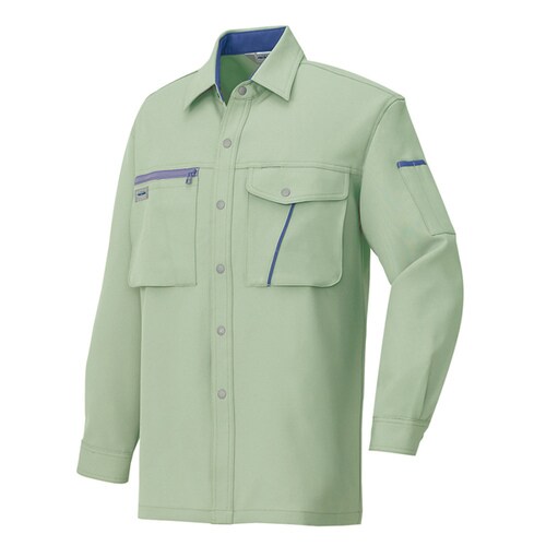 長袖シャツ(厚地) グリーン 4L