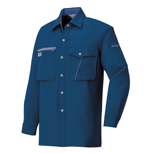 長袖シャツ(厚地) ネイビー 3L