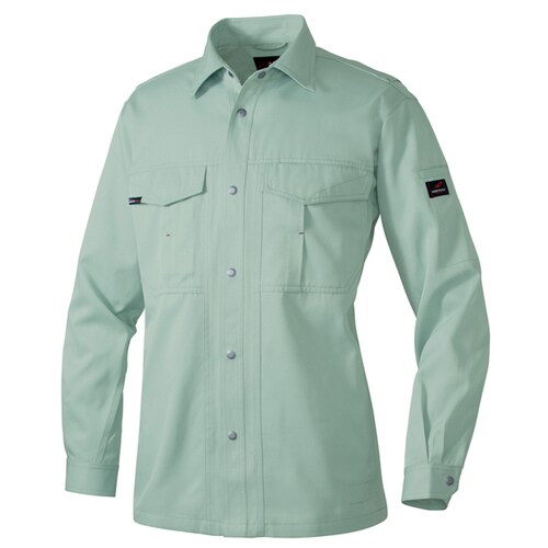 長袖シャツ(厚地) アースグリーン 4L