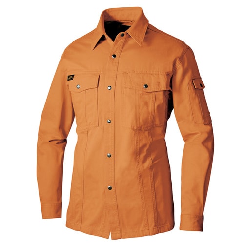 長袖シャツ(厚地) オレンジ 4L