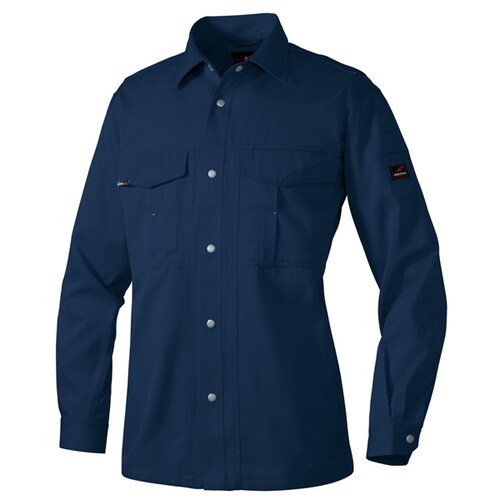 長袖シャツ(厚地) ネイビー 4L