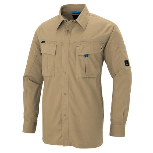 長袖シャツ カーキ S