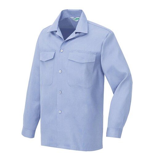 長袖シャツ サックス SS