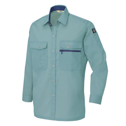 長袖シャツ サファイアブルー 4L