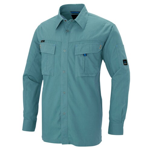 長袖シャツ ターコイズ 5L