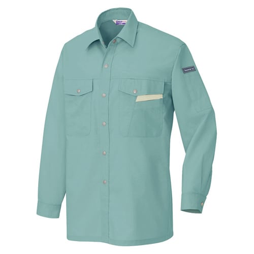 長袖シャツ ターコイズ L