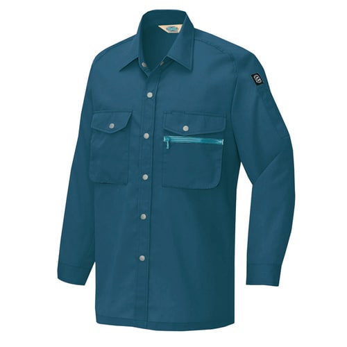 長袖シャツ ネイビー M