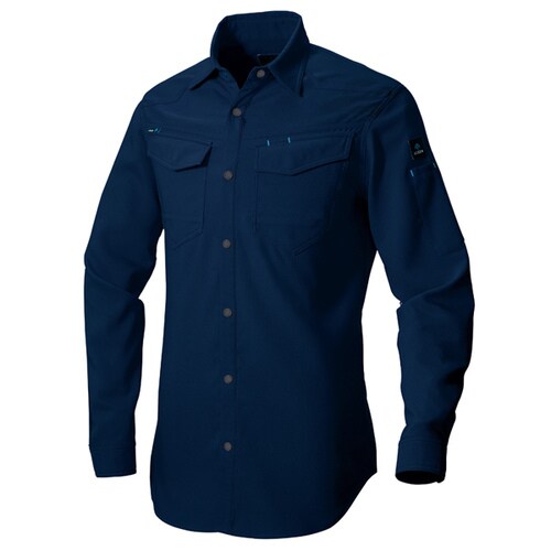 長袖シャツ ネイビー 4L