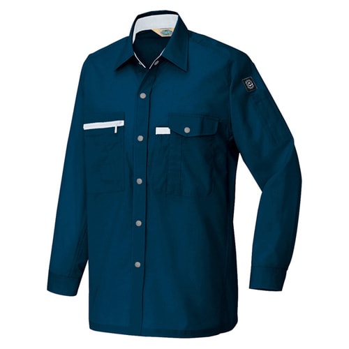 長袖シャツ ネイビー 4L