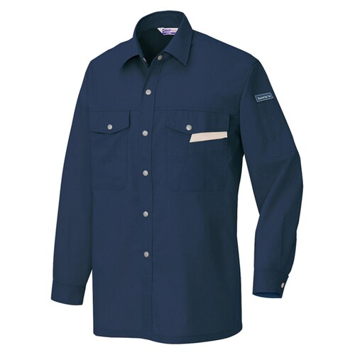 長袖シャツ ネイビー L