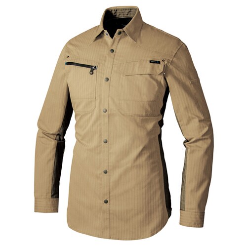 長袖シャツ カーキ 3L