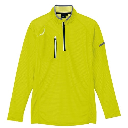 長袖ハーフZIPシャツ ライム L