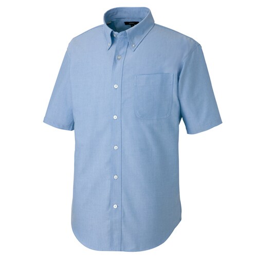 半袖ボタンダウンシャツ サックス 4L