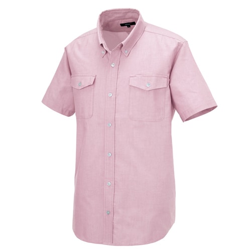 半袖ボタンダウンシャツ ピンク L