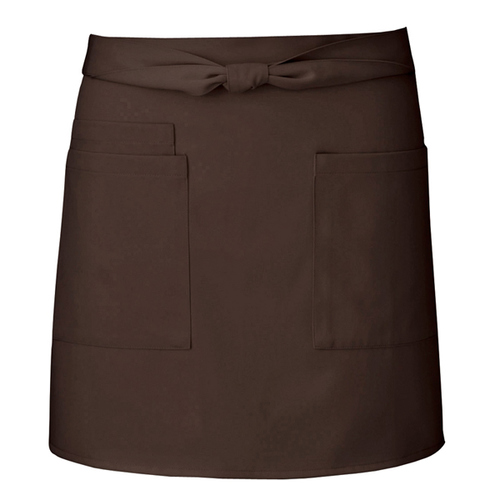 ショートエプロン ダークブラウン F
