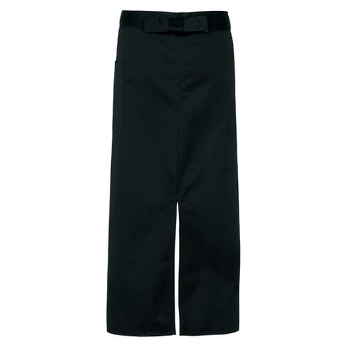 ロングエプロン ブラック F