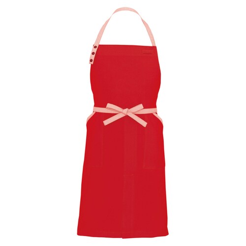 胸当てエプロン レッド F