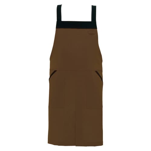 胸当てエプロン ブラウン F