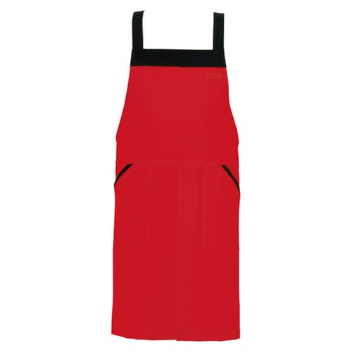 胸当てエプロン レッド F