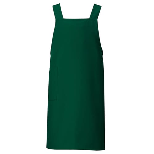 胸当てエプロン ダークグリーン F