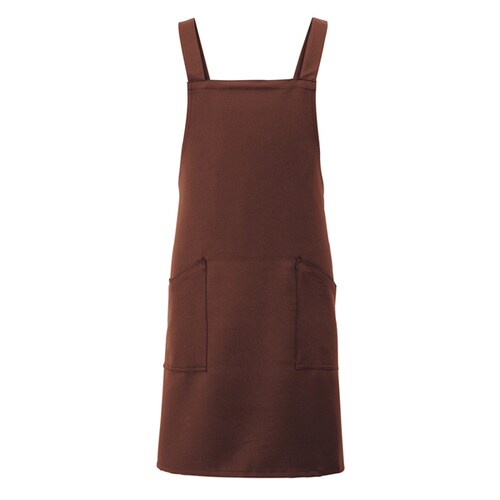 胸当てエプロン ブラウン F