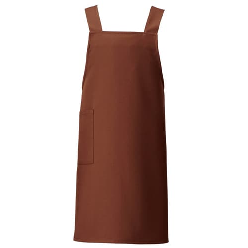 胸当てエプロン ブラウン F