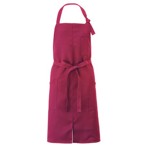 胸当てエプロン ボルドー F