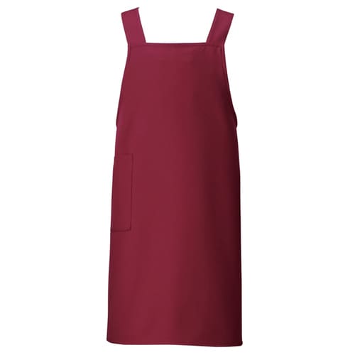 胸当てエプロン ボルドー F