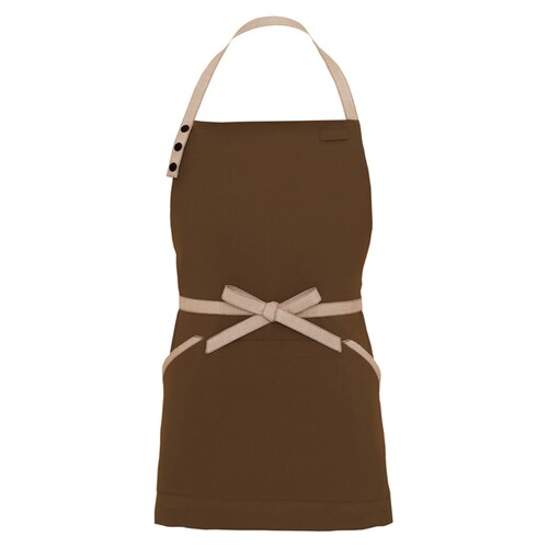 胸当てミニエプロン ブラウン F