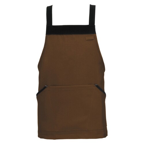 胸当てミニエプロン ブラウン F