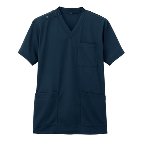 ニットスクラブ ダークネイビー L